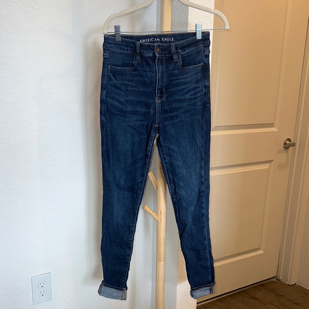 American Eagle Outfitters Women's Indigo High-Rise Skinny Jeans